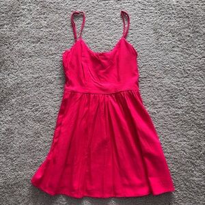 Mi Ami Francesca’s red tie back mini dress